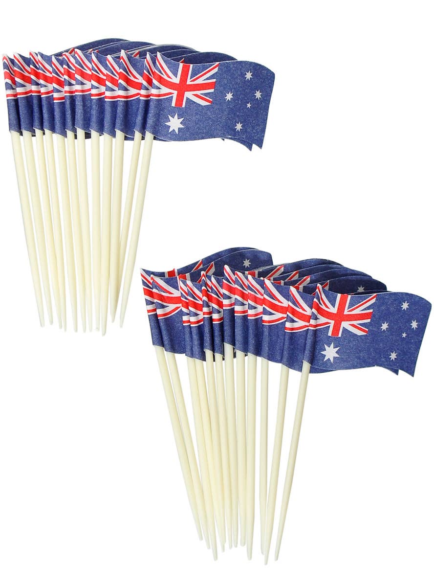 Image of 24 Pack Paper Australian Flag Party Toothpicks