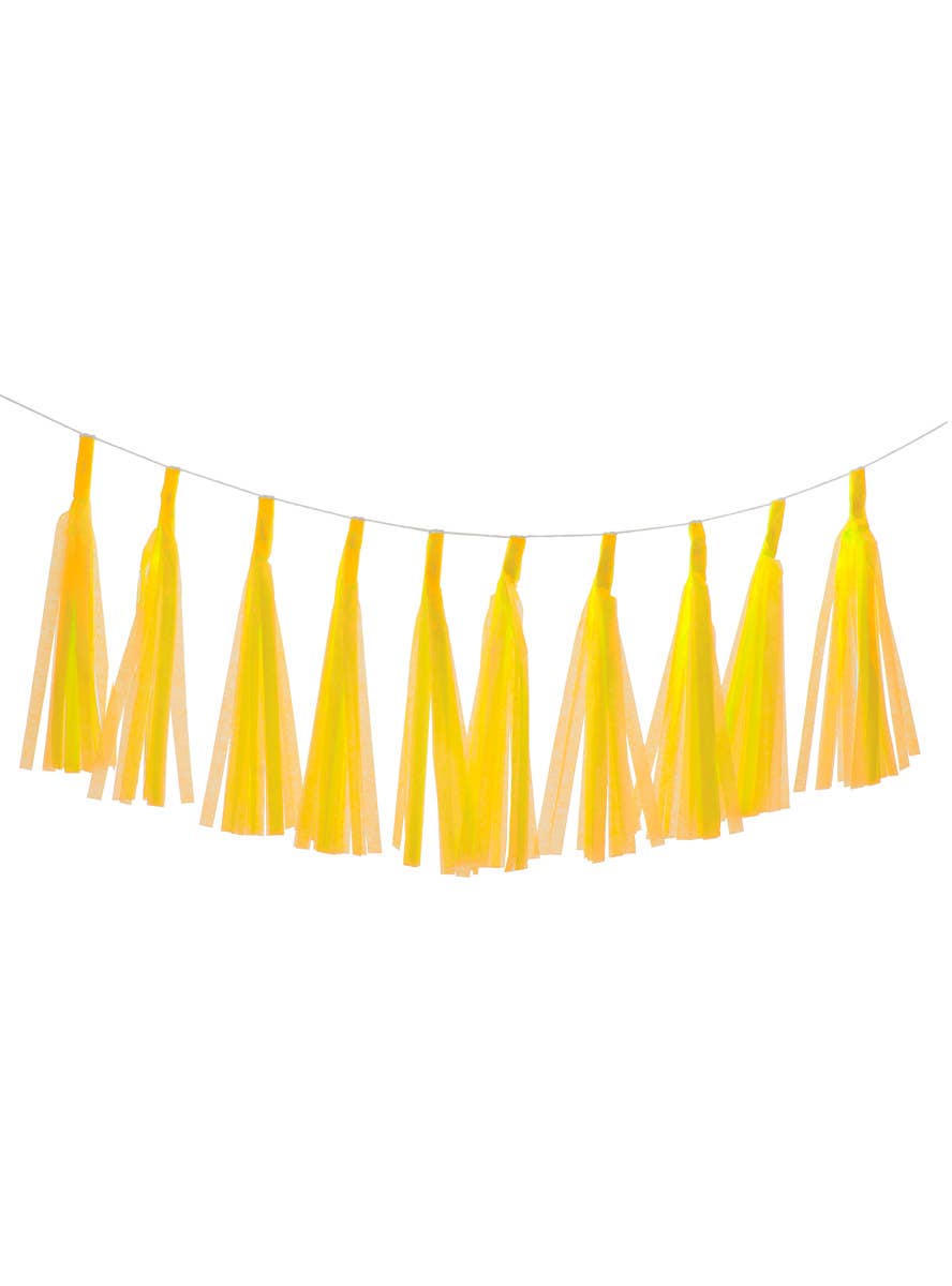 Image of National Gold 9 Pack 35cm Of Decorative Paper Tassels - Main Image