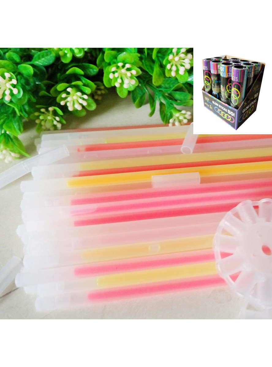Image of Glow Sticks Pack of 50 with Connectors