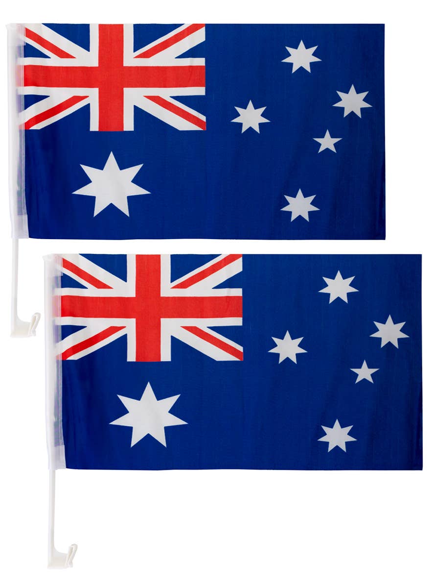 2 Pack of Aussie Car Flags Australia Day Decorations 