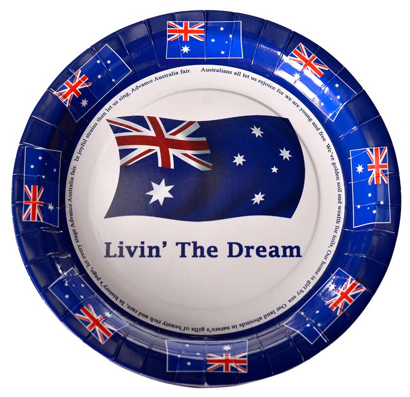 Australia Day Party Supplies Paper Plates - 10 Pack - Close Image