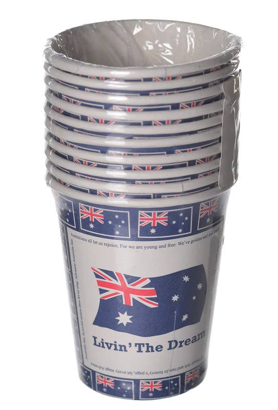Aussie Flag Paper Cups Party Supplies