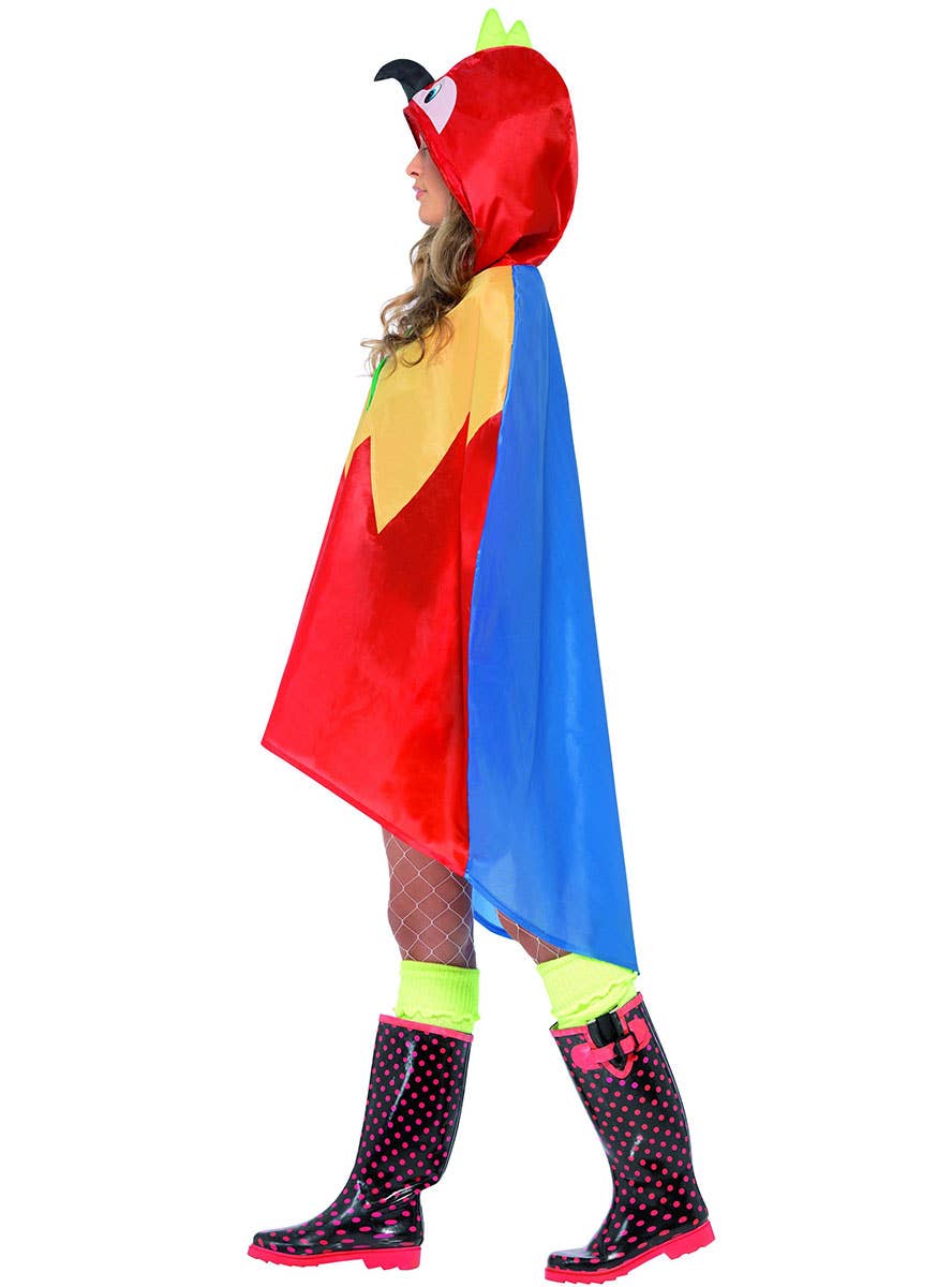 Image of Parrot Women's Party Animal Costume Poncho - Side Image
