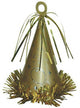 Image of Party Hat Shaped Gold Balloon Weight