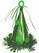 Image of Party Hat Shaped Green Balloon Weight