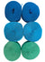 Image of Pack of 6 Blue and Green Crepe Paper Streamers