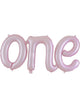 Image of One Pastel Matte Pink 110cm Air Fill Foil Balloon
