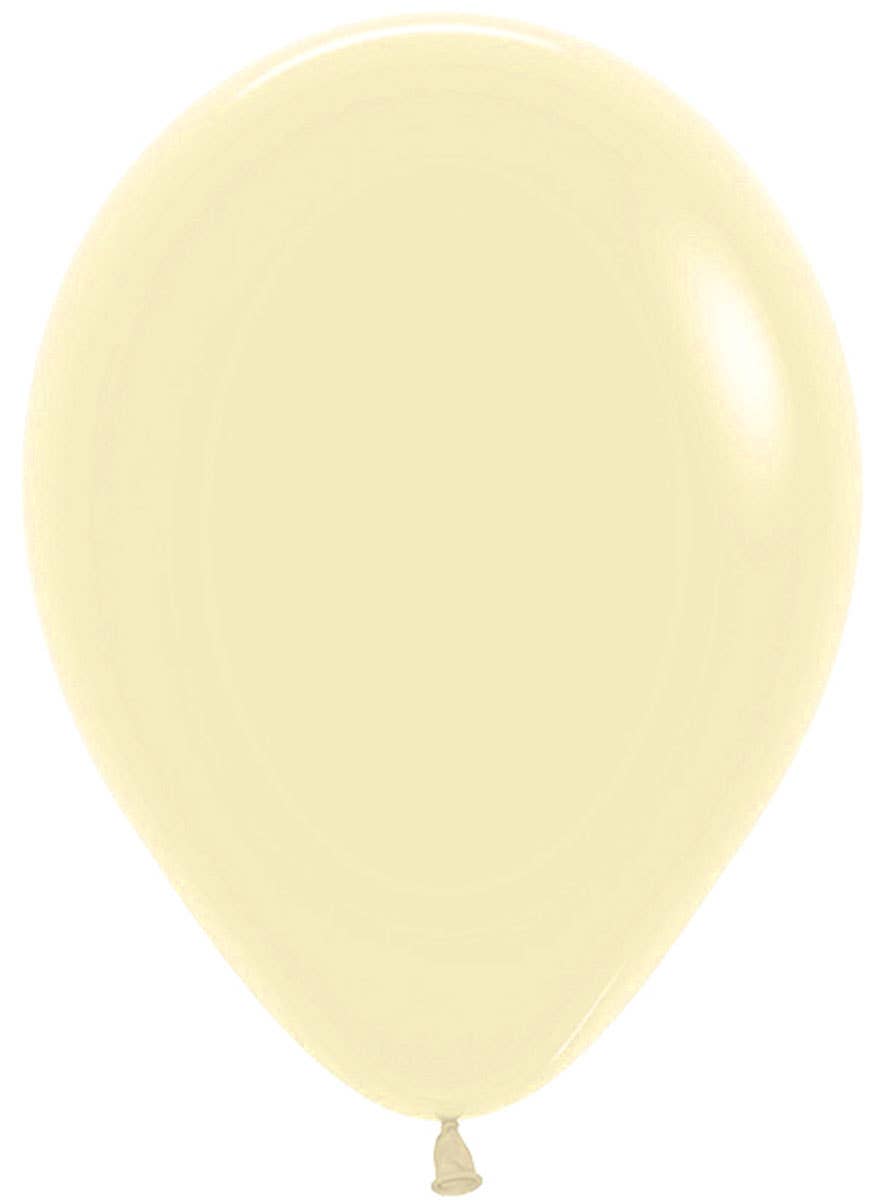 Image of Pastel Matte Yellow Single Small 12cm Air Fill Latex Balloon