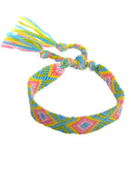 Image of Pastel Rainbow Braided 1970's Hippie Costume Bracelet
