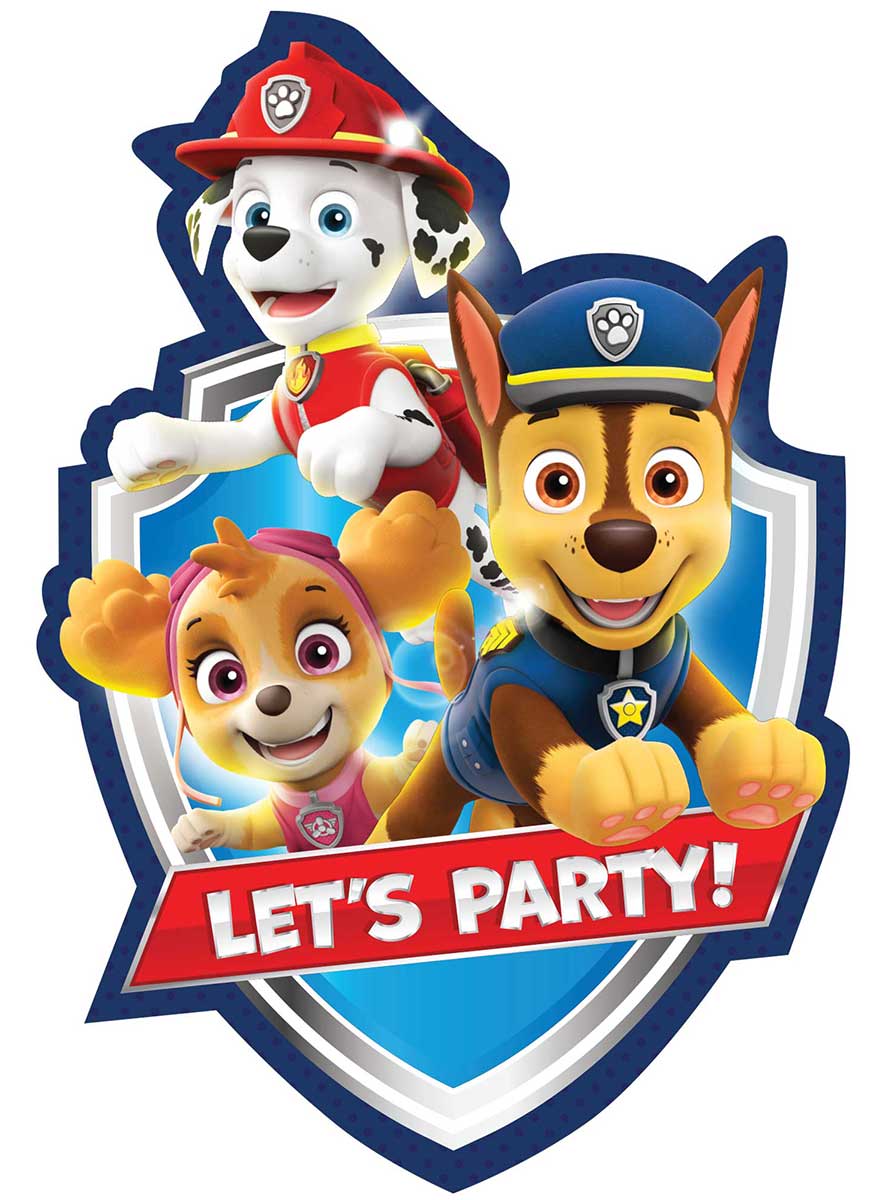 Image Of Paw Patrol 8 Pack Party Invitations