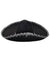 Small 17 Inch Black and Silver Feltex Mexican Sombrero Costume Hat