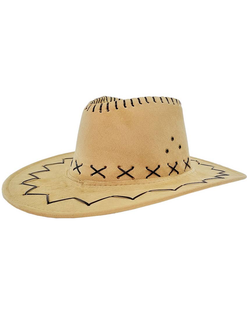 Light Beige Brown Cowboy Costume Hat for Adults