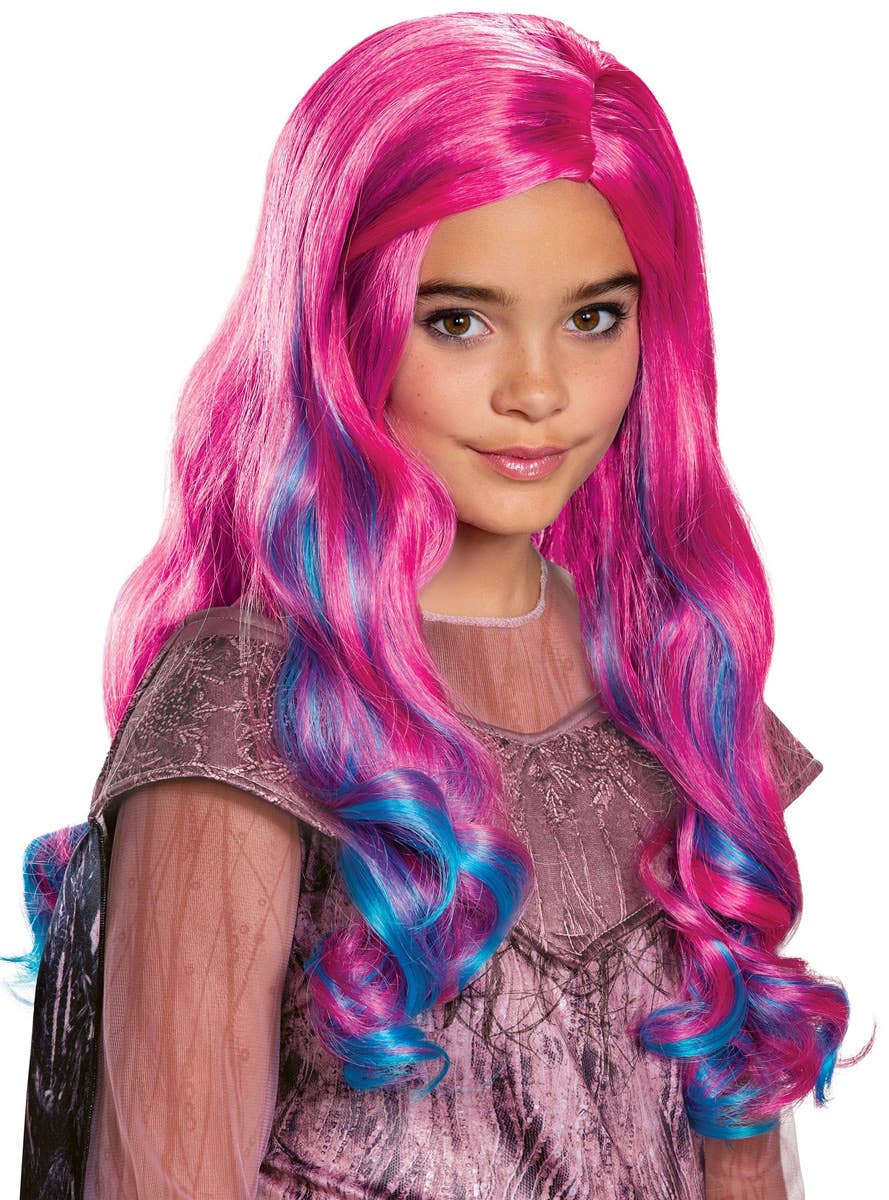 Girls Pink and Blue Descendants 3 Audrey Costume Wig