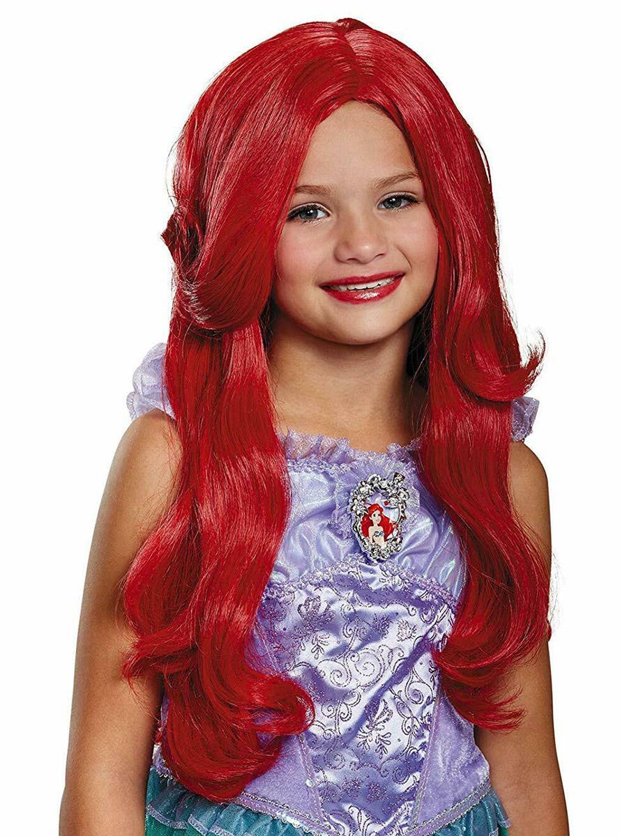 Long Red Little Mermaid Ariel Girls Wig