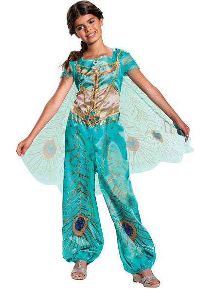 Deluxe Girls Princess Jasmine Dress Up Front Image