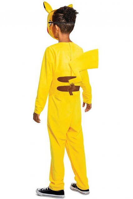 Boys Pikachu Pokemon  Dress Up Costume Back Image