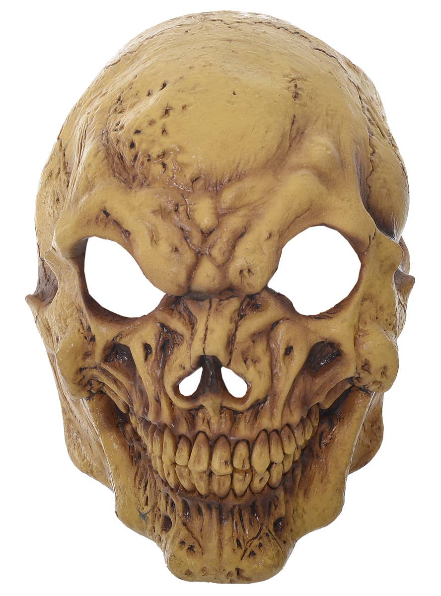 Latex Full Head Skeleton Halloween Mask Costume Accessory - Main Front Image