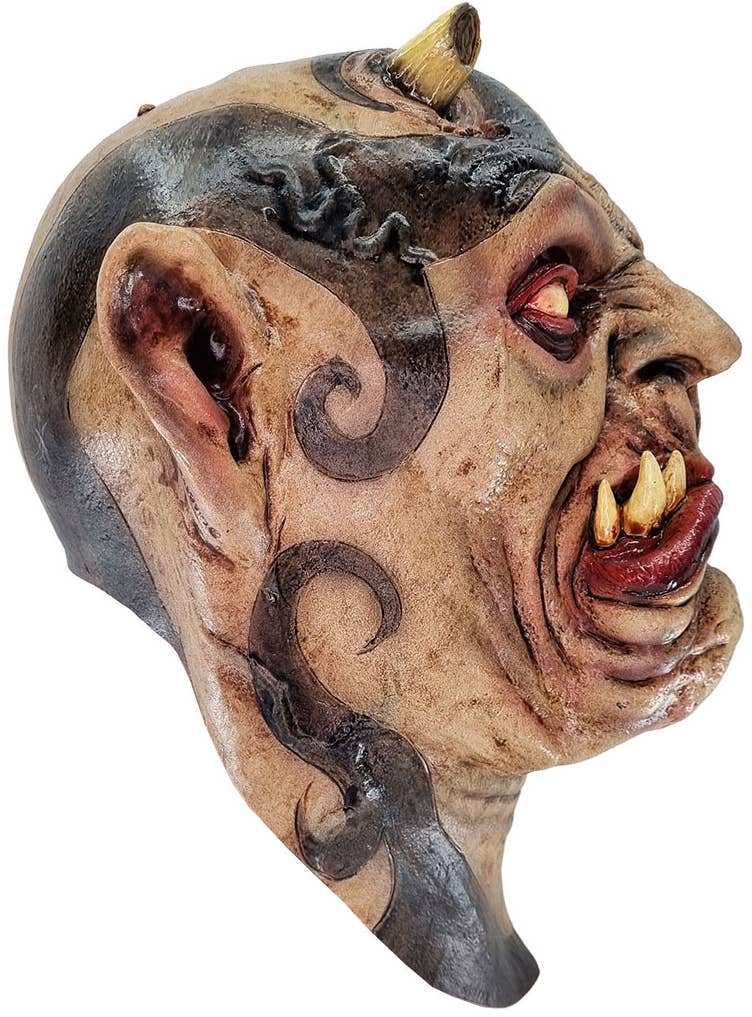 Orc Look Deluxe Full Head Latex Costume Mask - Alternate Image 1