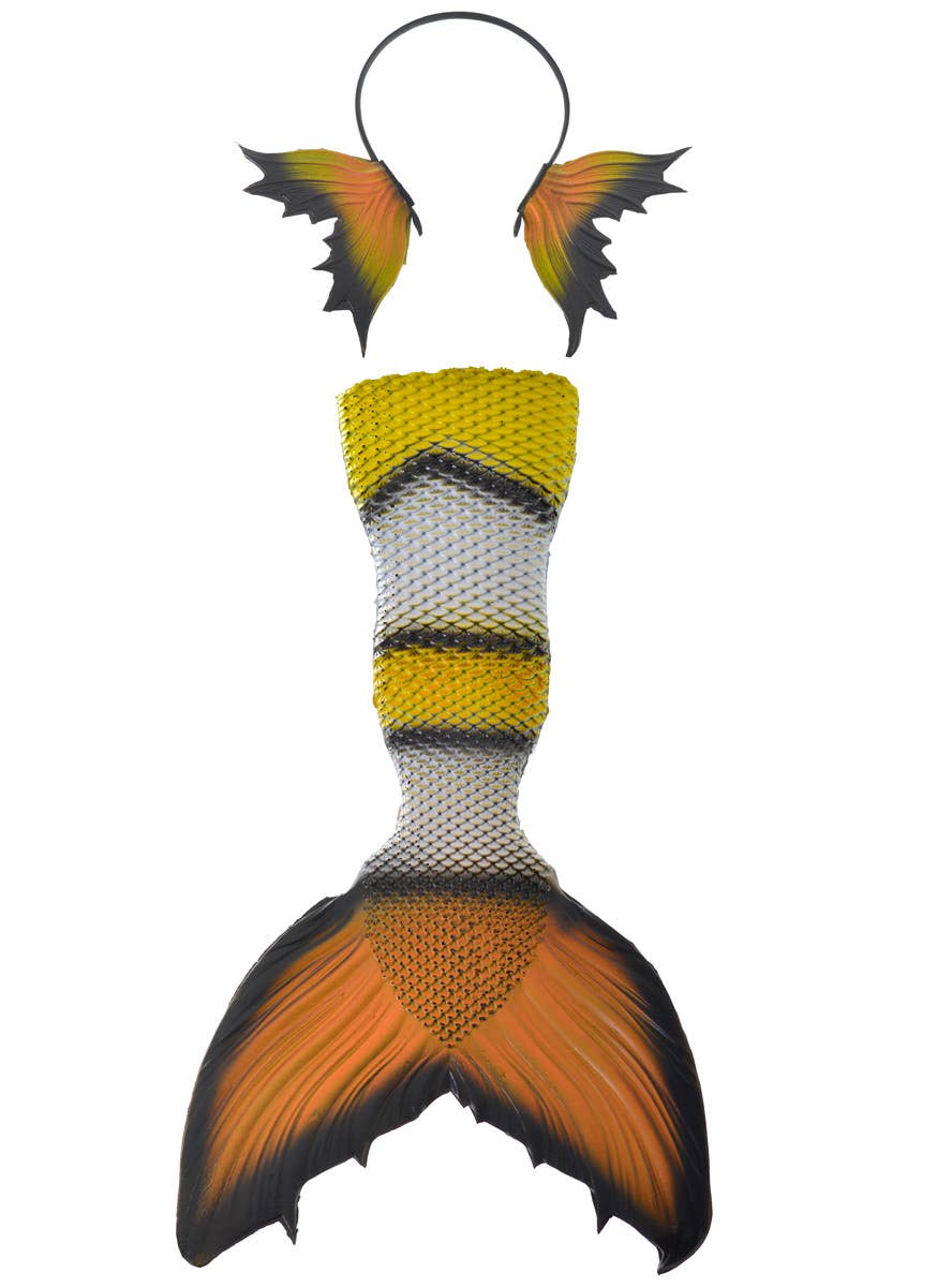 Clownfish Design Mermaid Tail and Gills on Headband Costume Accessory Set - Set View