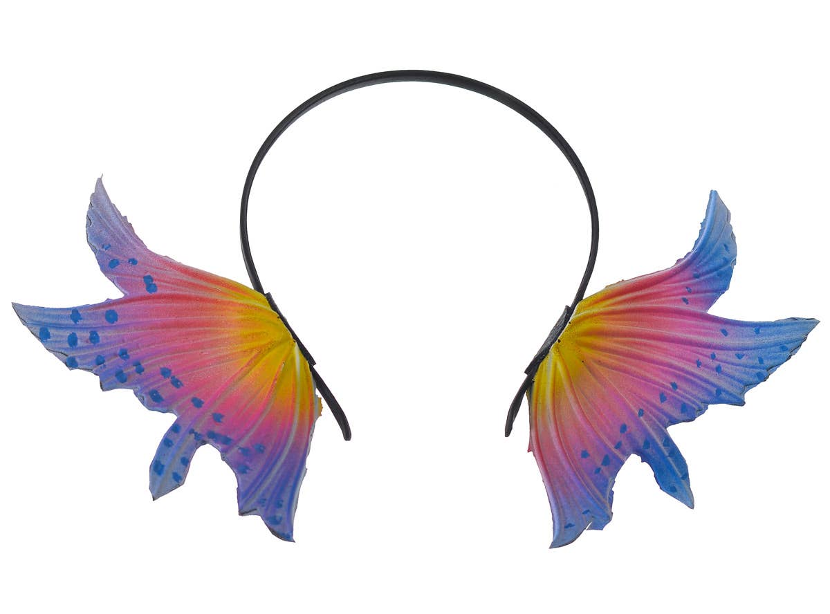 iry Pink, Yellow and Blue Deluxe Foam Wings and Headpiece Set - Headpiece View