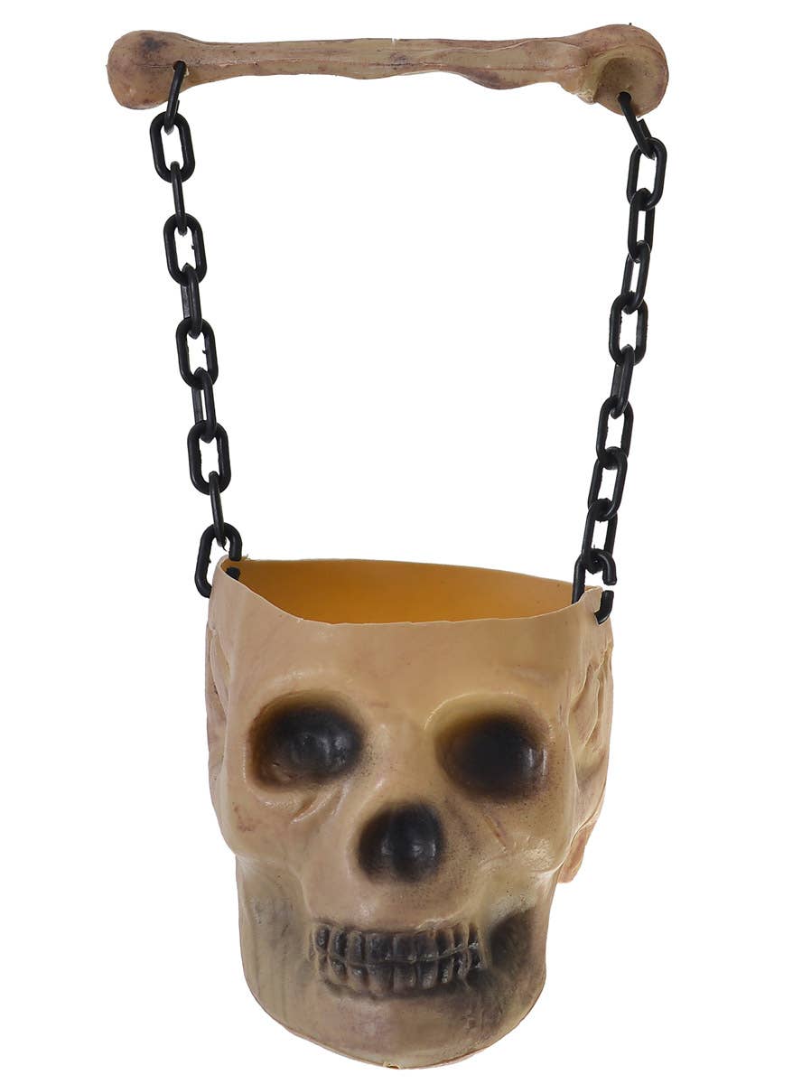 Skull and Bone Halloween Trick or Treat Lolly Bucket
