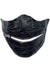 Black Latex Half Face Costume Mask with Zipper Mouth