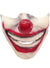 Red and White Evil Clown Half Face Costume Mask