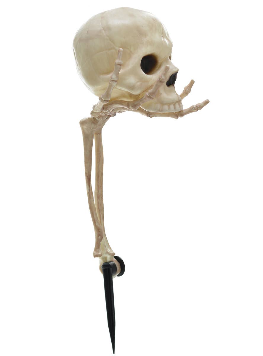 Skeleton Hand Holding Skull Garden Stake Halloween Decoration - View 2