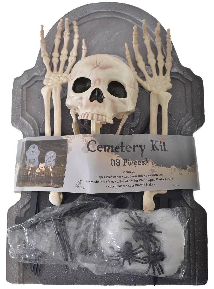 18 Piece Cemetery Halloween Decoration Kit - Alternative Image 1