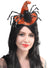Orange Satin Mini Witch Hat with Black Spider