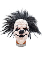 Adults Black and White Creepy Clown Latex Halloween Mask