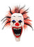 Adults Creepy Orange and Black Screaming Clown Latex Halloween Mask
