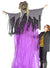Giant Purple Hanging Witch Halloween Decoration with Light Up Eyes