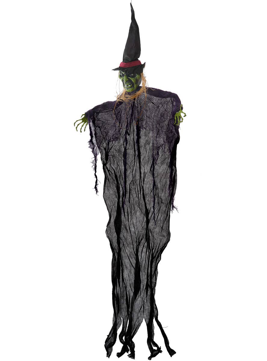 Scary Witch Hanging Halloween Prop with Lights and Sound Main Image