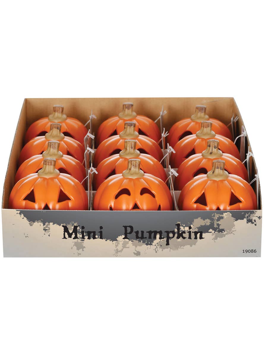 Mini Orange Smiling Pumpkin Halloween Decoration - Packaging Image