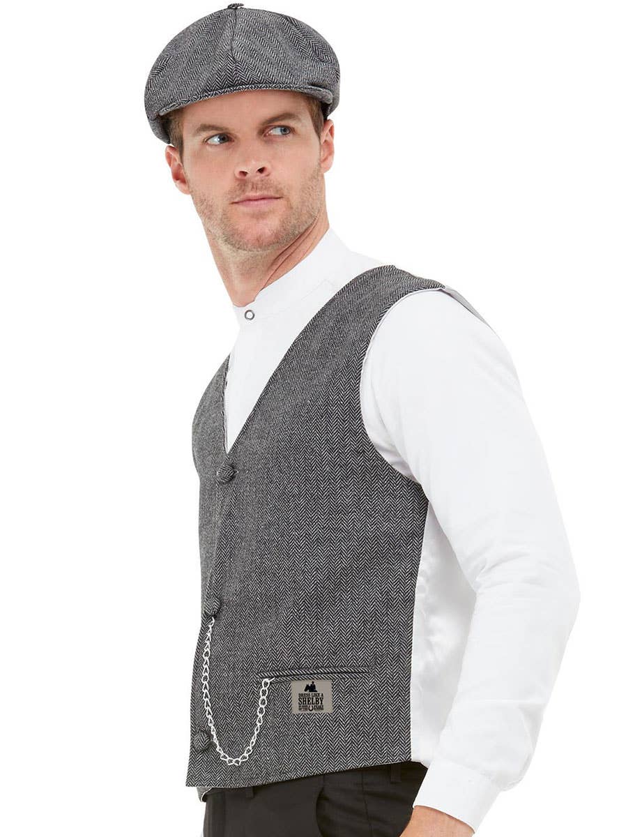 Image of Thomas Shelby Men's Licensed Peaky Blinders Costume Kit - Close Side View