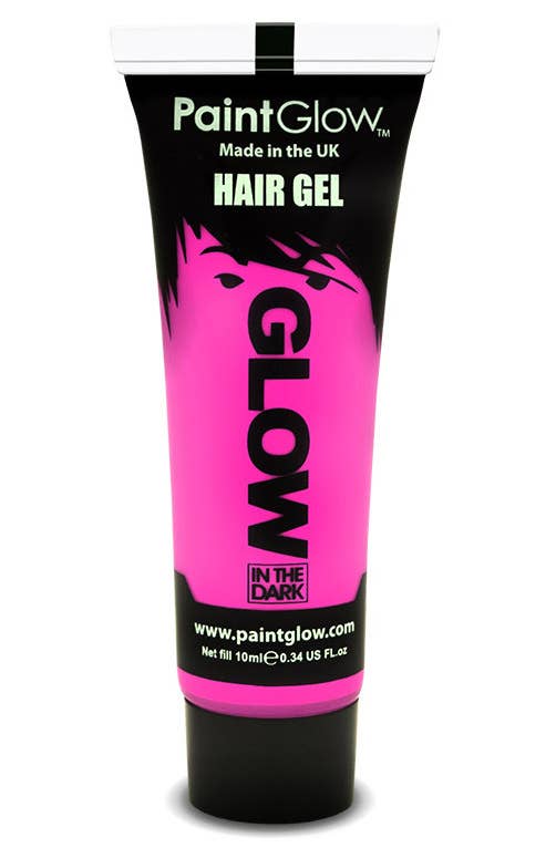 Neon Pink Glow in the Dark Hair Gel | Fluro Pink Hair Gel Makeup