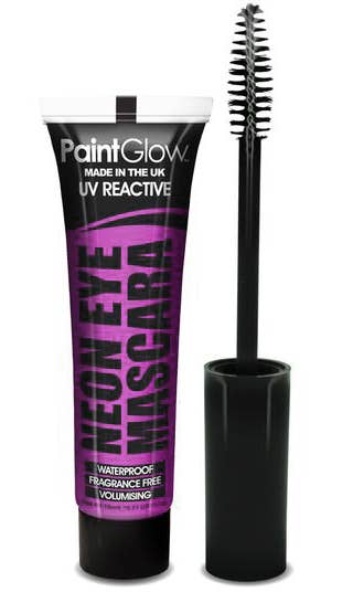 UV Reactive Neon Purple Eyelash Mascara Costume Makeup by PaintGlow