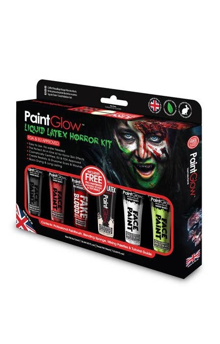 Liquid Latex and Blood Horror Halloween Makeup Kit