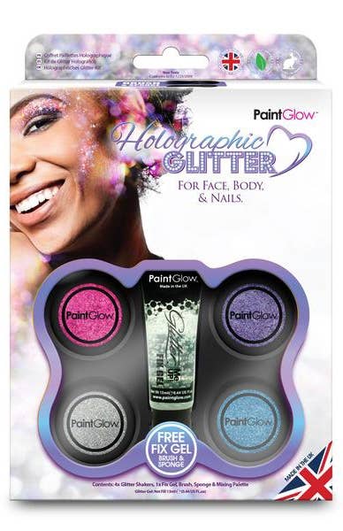 Holographic 4 Colour Loose Glitter Makeup Kit Image 1