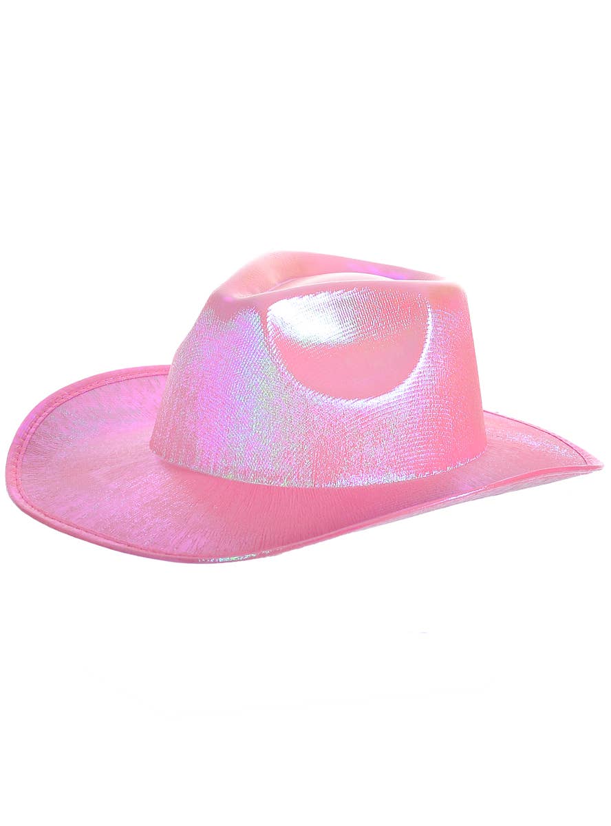 Image of Holographic Pink and Blue Cowgirl Festival Hat - Main Image