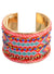 Image of Boho Pink and Red 70's Wrist Cuff Costume Bracelet