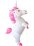 Image of Inflatable White and Pink Unicorn Adults Costume