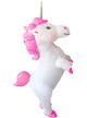 Image of Inflatable White and Pink Unicorn Adults Costume