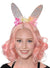 Pink Sparkly Glitter Bunny Ears on Headband Costume Accessory