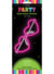 Image of Neon Pink Glow In The Dark Heart Glow Stick Glasses