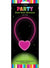 Image of Neon Pink Glow In The Dark Heart Glow Stick Necklace