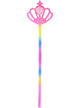 Image of Bright Rainbow Glitter Costume Wand with Jewel