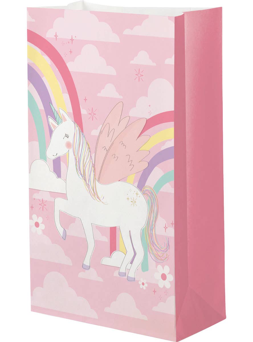 Image of Pink Unicorn 8 Pack Paper Party Favour Bags