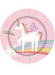 Image of Pink Unicorn 8 Pack Paper Party Plates